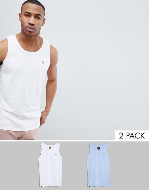 Le Breve – Basic-trägershirt Mit Abgeschnittenen Kanten Im 2er-pack