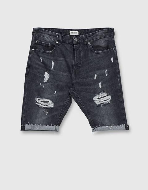 Bermuda Denim Strappi