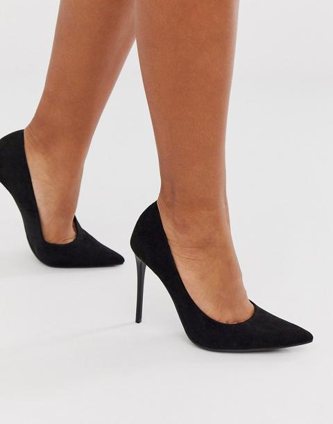Truffle Collection Pointed Heeled Stiletto In Black