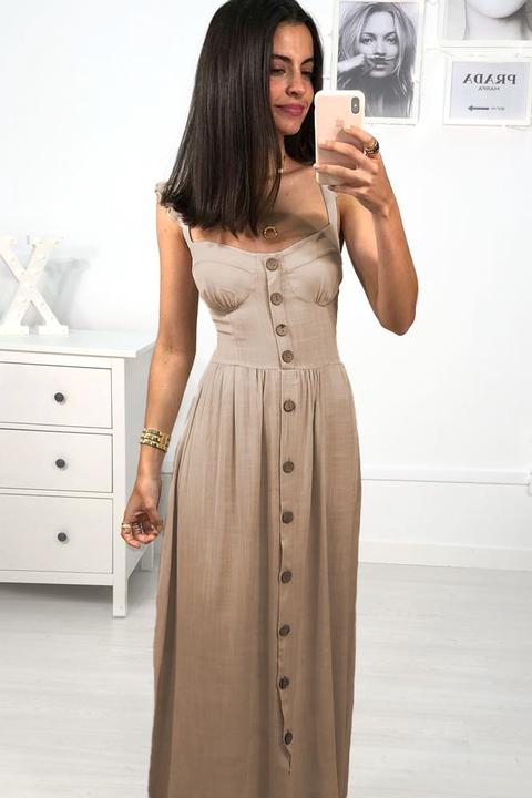 Vestido Naster Beige