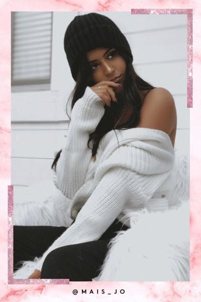 Amelia White Twist Front Jumper