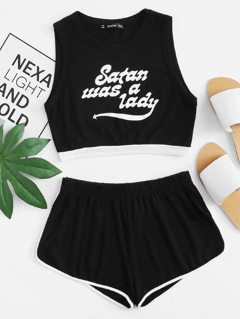 Top Corto Con Pantaloncini