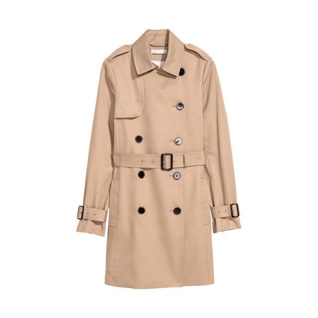 Trenchcoat Beige Damen From H M On 21 Buttons