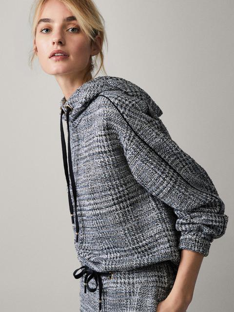 Sudadera Punto Estructura Capucha