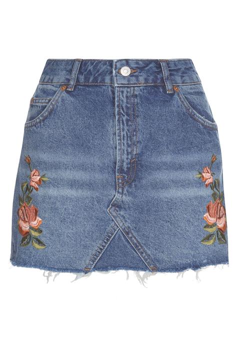 Petite Rose Embroidered Skirt