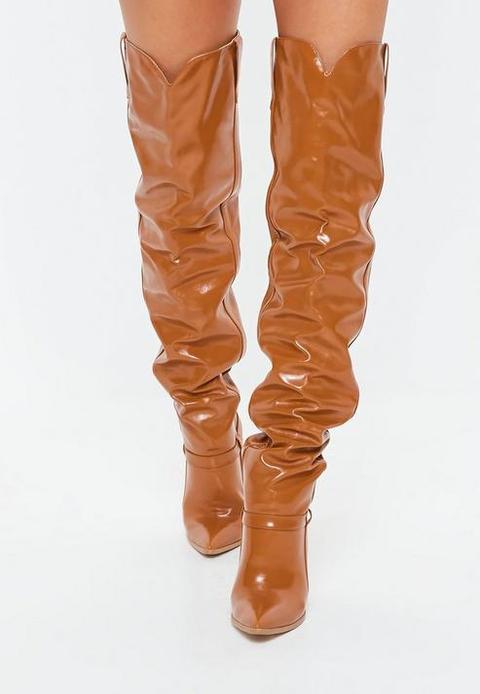 tan thigh high boots