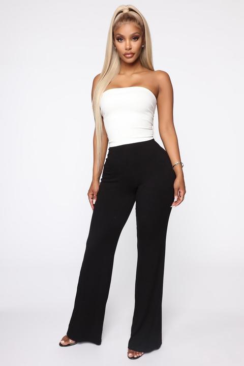 Perfect Feeling Ribbed Pants - Black