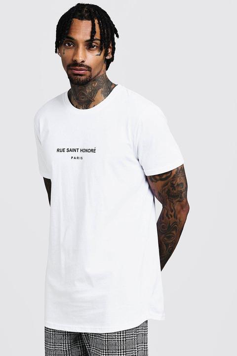 Longline T-shirt With French Slogan