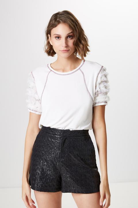 Blusa Mc Detalhe Franja-est. Marble