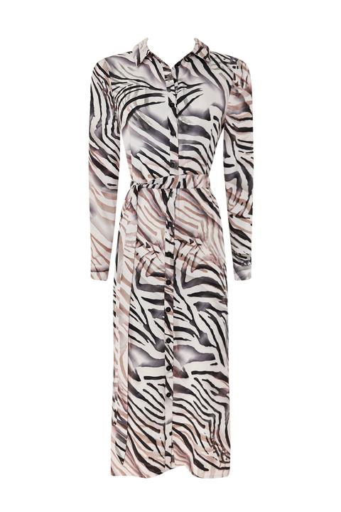 wallis pink animal print dress