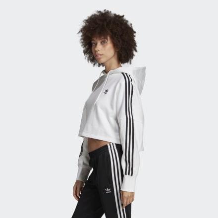 sudadera con capucha cropped adidas