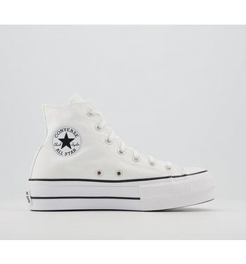 Converse Platform Hi Trainers White Black White