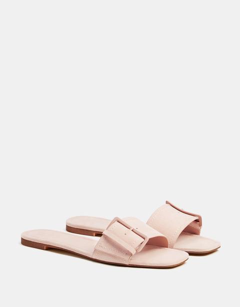 Buckled Slide Sandals