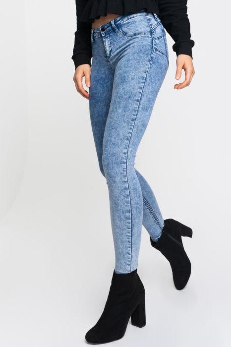 Jeans Skinny Acid Wash Push-up