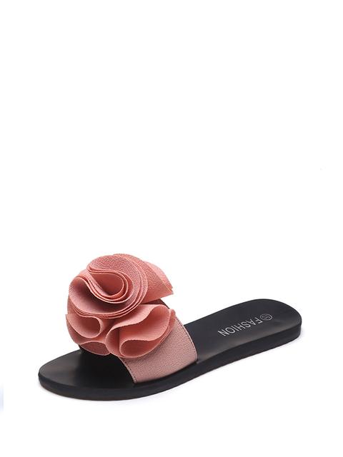 Sandalias Planas Con Adorno De Flor