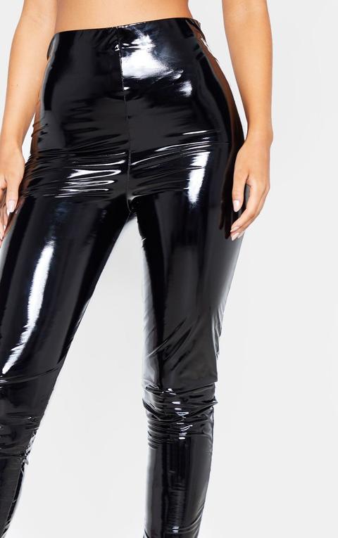 Black High Waisted Vinyl Legging