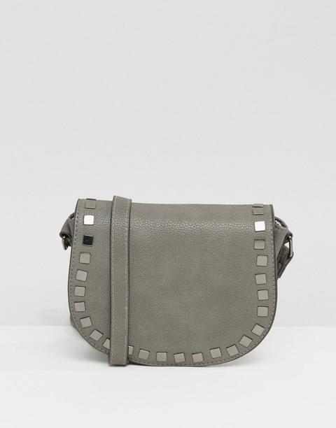 Yoki - Borsa A Tracolla Stile Bisaccia Con Catena - Grigio