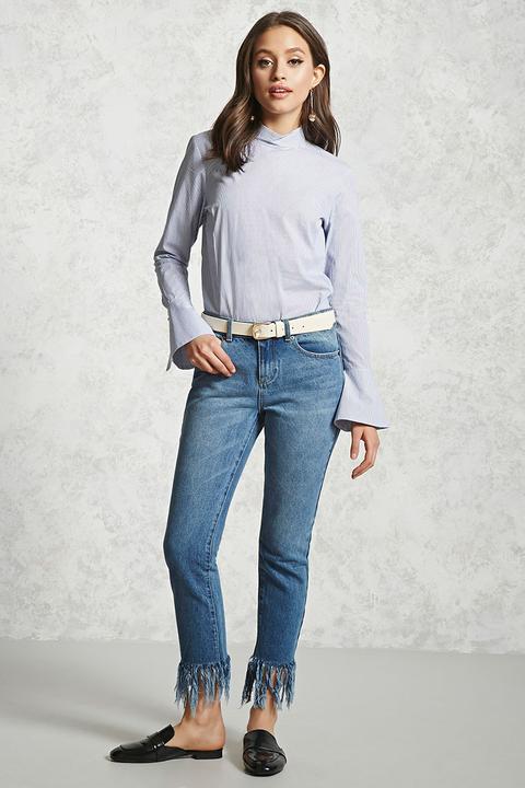 Frayed Ankle Jeans