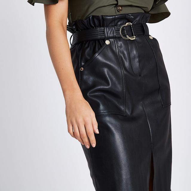 Black paperbag hotsell skirt river island