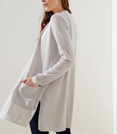 linen blend duster cardigan