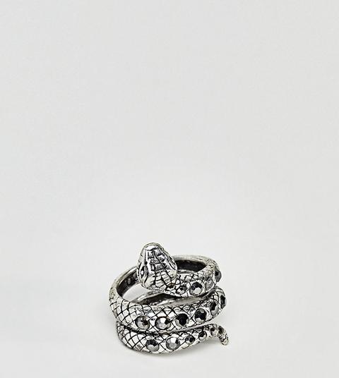 Reclaimed Vintage Inspired - Anello Argento Con Serpente - In Esclusiva Per Asos - Argento