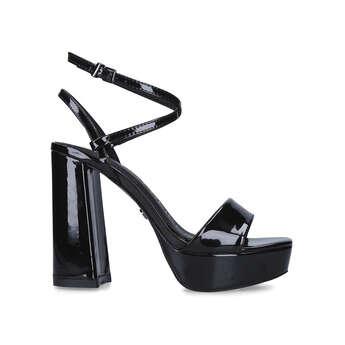 Kg Kurt Geiger Women's Platform Heels Black Patent Vegan Franky