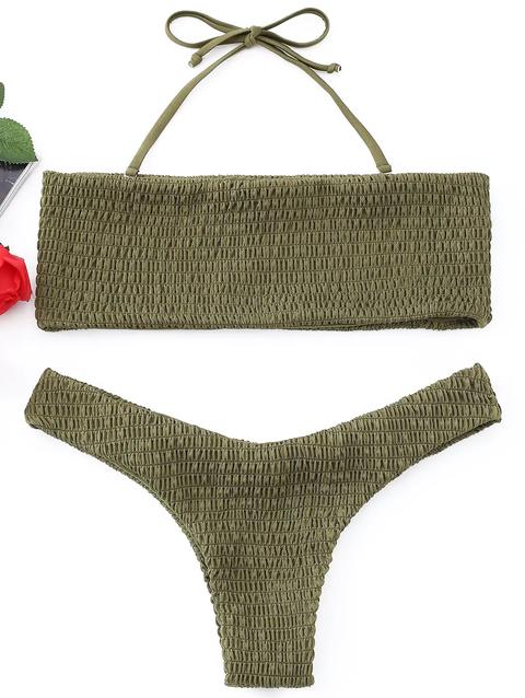 Bikini A Fascia A Punto Smock