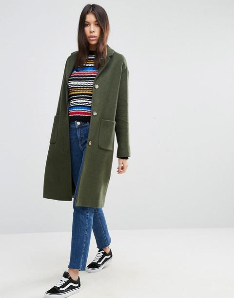 Asos - Cappotto Stile Boyfriend - Verde