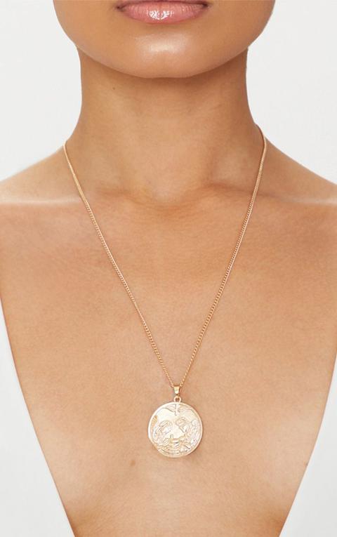 Gold Renaissance Angel Medallion Necklace