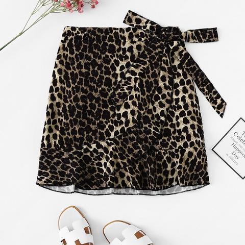 Falda Animal Print Cruzada