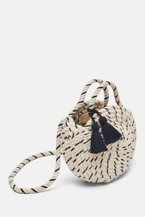 Braided Cotton Mini Tote Bag