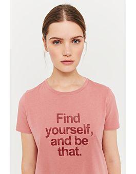 T-shirt Rosa Con Slogan