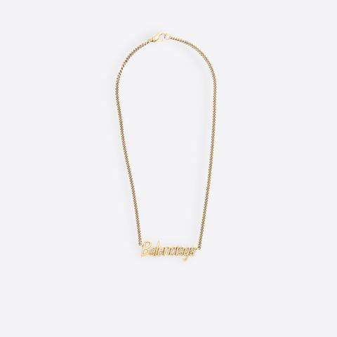 Typo Necklace In Gold Brass