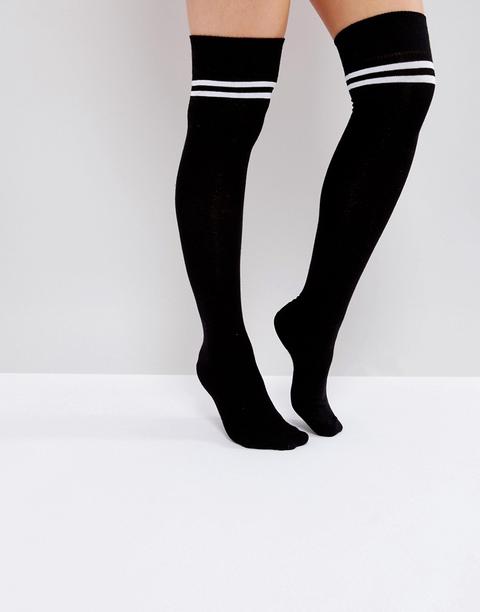 Asos 2 Stripe Thigh High Socks