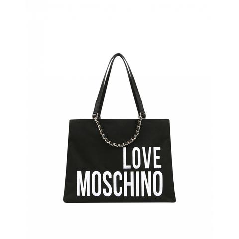 Bolso Shopper De Tela Con Logo