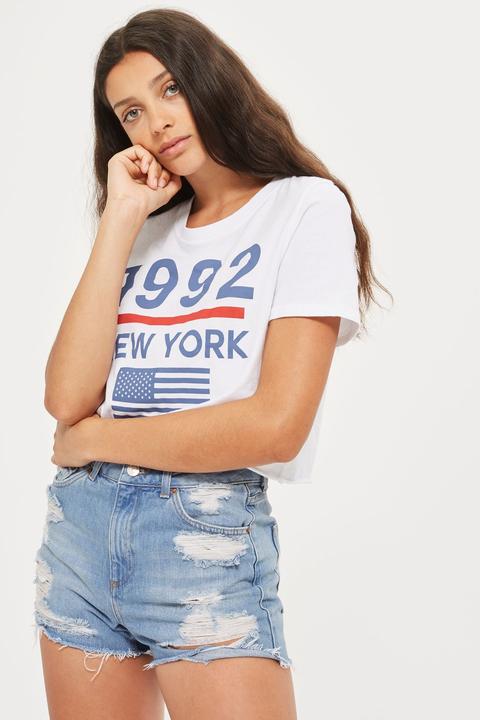 Moto High Waisted Rip Mom Short from 