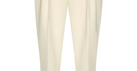 Pantalón De Pinzas Color Crema