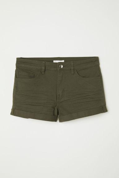 H & M - Shorts In Twill, Modello Corto - Verde