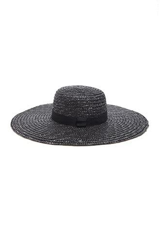 Forever 21 Wide-brim Straw Hat , Black
