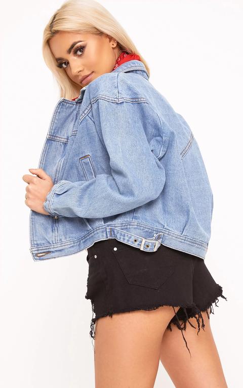 Light Wash Cropped Denim Jacket