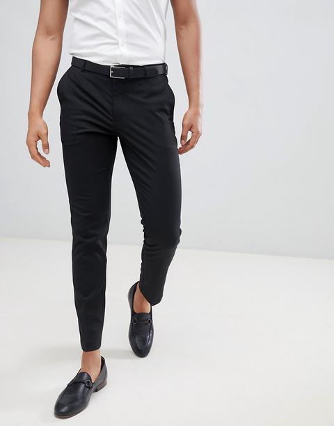 Burton Menswear Skinny Fit Smart Trousers In Black