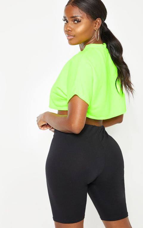 neon green extreme crop top