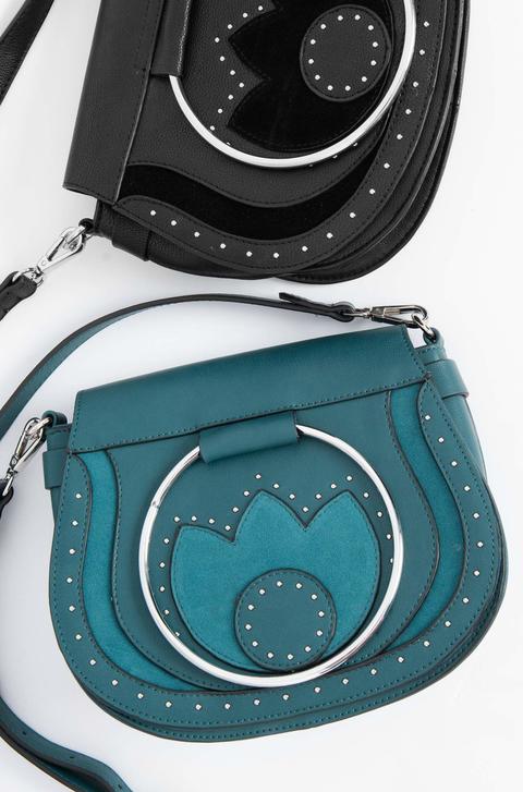 Schultertasche Mit Goldenen Details