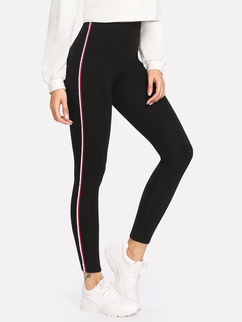 Leggins De Rayas En Contraste
