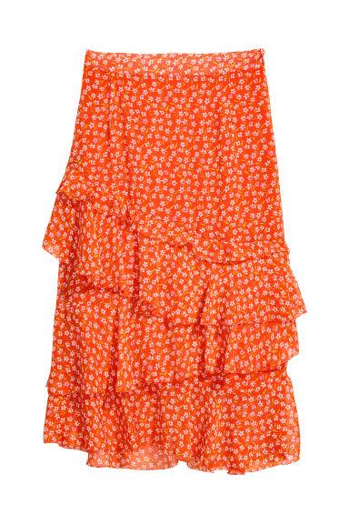H & M - Gonna Con Volant - Arancione