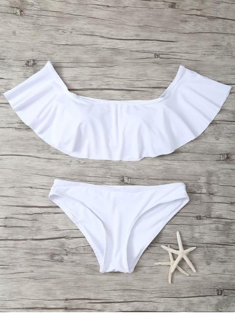 Ruffles Off Shoulder Bikini Swimwear