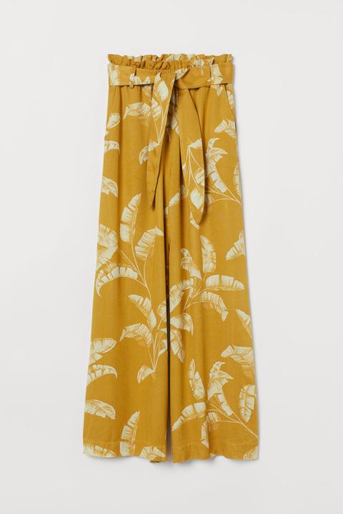 Pantalón Amplio - Amarillo