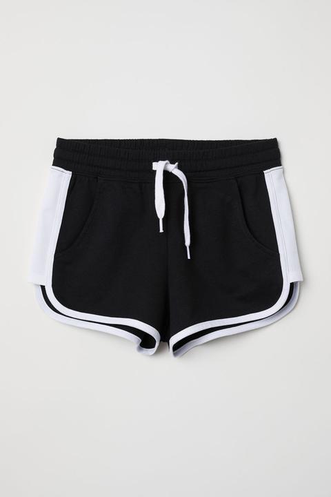 H & M - Shorts Con Bande Laterali - Nero