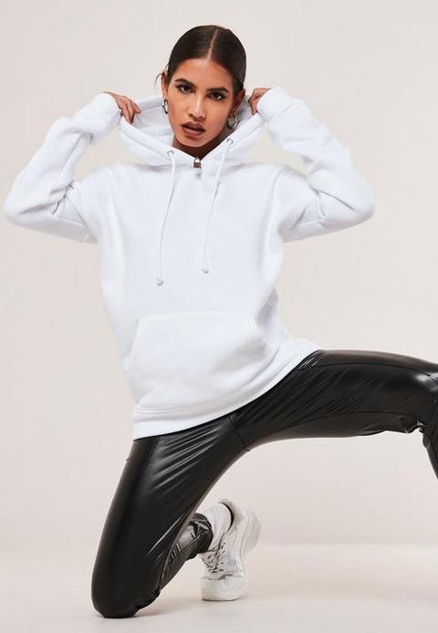 Tall White Basic Hoodie, White