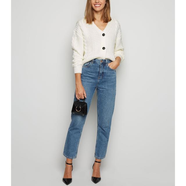 white boxy cardigan